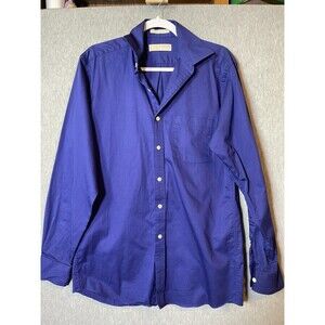 Michael Michael Kors Men's Regular Fit Dress Shirt Size 15 34/35 Blue 100%